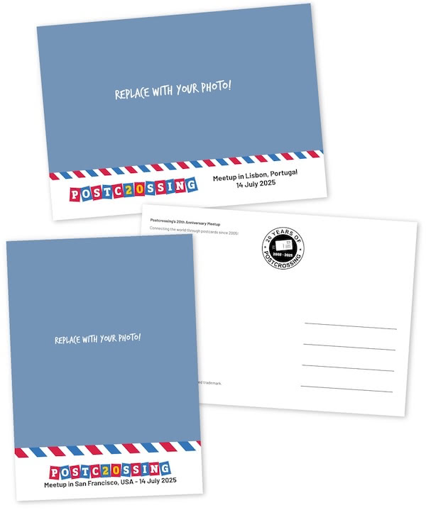 Sample of the meetup postcard template Sample of the meetup postcard template